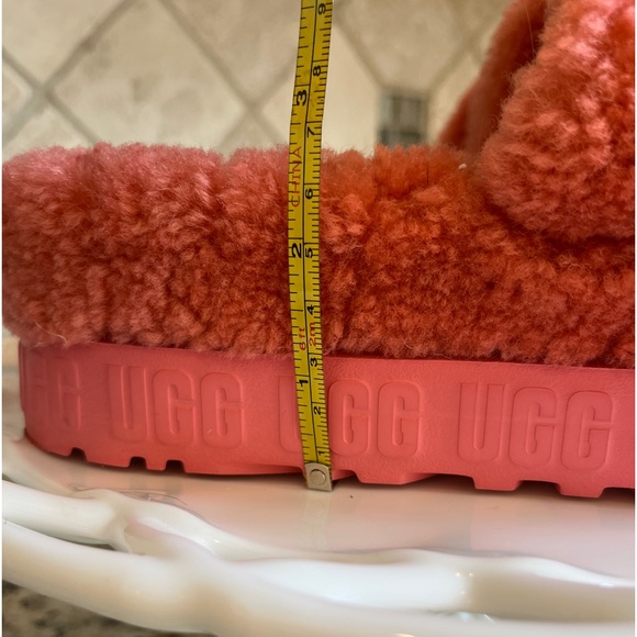 UGG FLUFFITA Slides Pink Blossom Women's Sherling Size 8 Platform - Picture 14 of 14